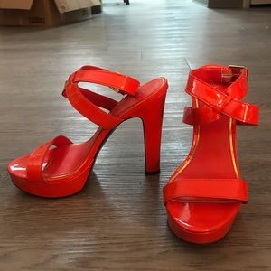 LAUREN Ralph Lauren Faythe Orange Sandals Heels